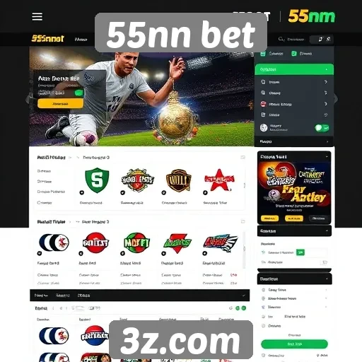 Interface e usabilidade do site 55nn bet
